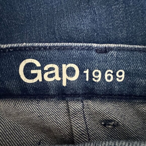 Gap 1969 Medium Wash Sailor 70s Retro High Waist Flare Leg Jeans Size 32 Tall - Picture 7 of 11
